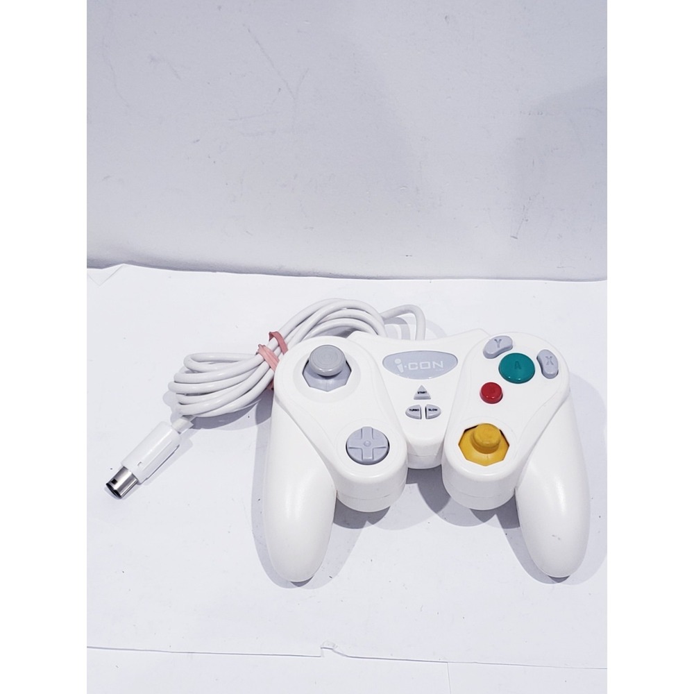 I-con Fighter Game Controller For Nintendo Wii & GameCube White - Works